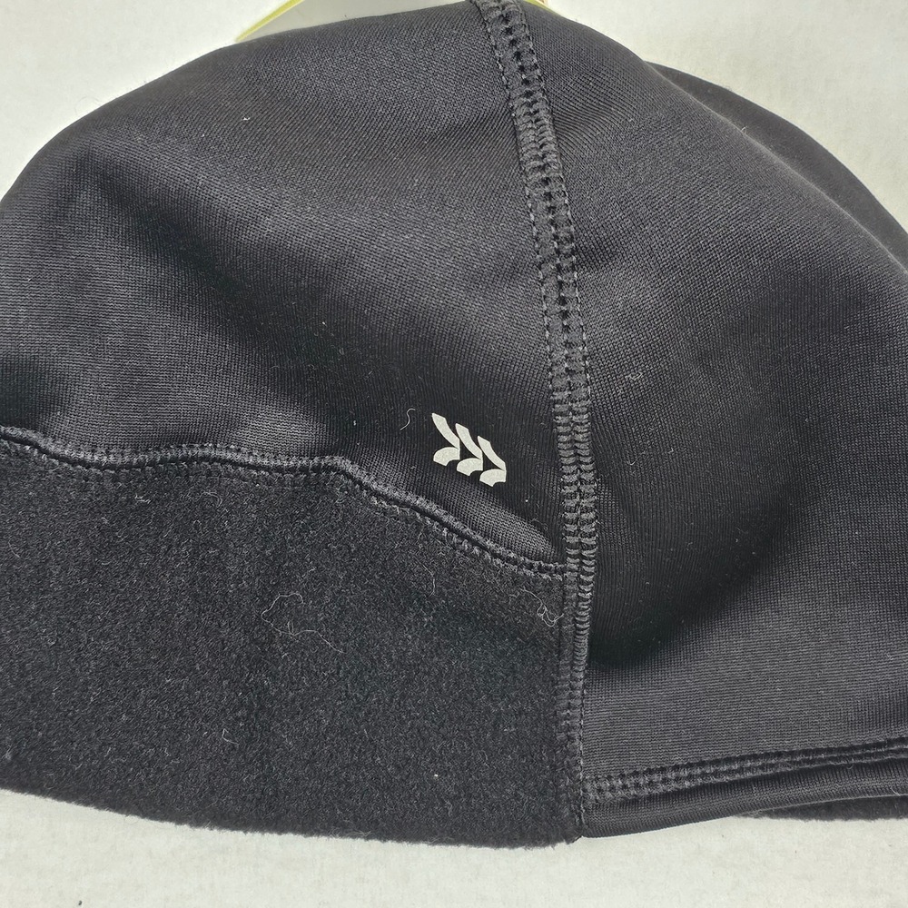 All in Motion Mens Black‎ Performance Fleece Beanie Reflective Warmest Skull Cap